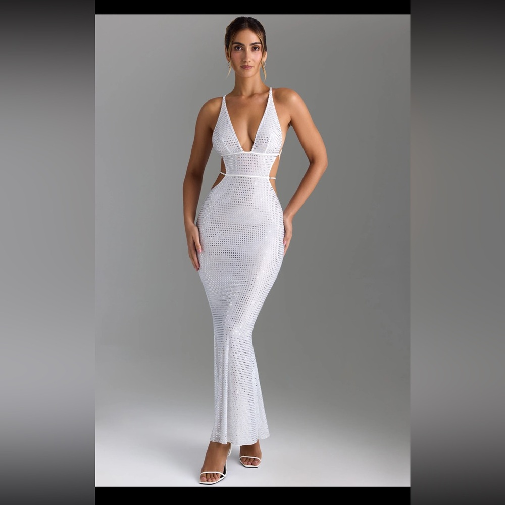 Oh Polly White Backless Dress